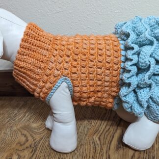 Wool Dog Sweater with Attached Tutu